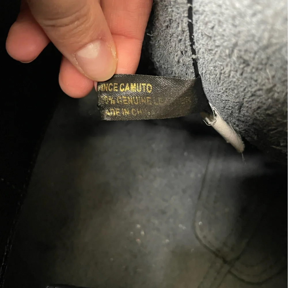 Vince Camuto Black Leather Tote Bag - Picture 9 of 10